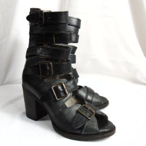 FREEBIRD By Steven BOND Distressed Black Leather Boots Size 8